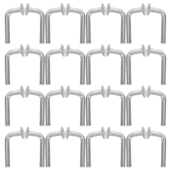 FOMIYES 100Pcs Galvanized Steel L Shaped Safety Pins for Pallet Racking Stable Fit Plated Silver