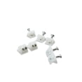 thumbnail image 1 of 100pcs Plastic Drawer Support Bracket Wedges with Screws for Cabinet Bottom Reinforcement and Furniture Angle Stabilizers, 1 of 6