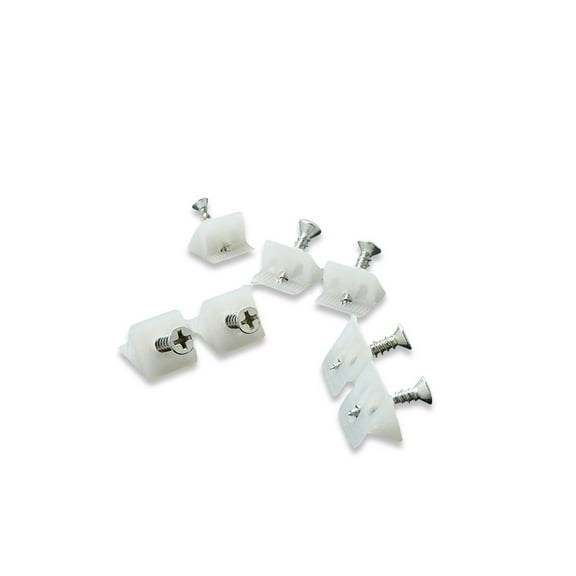 100pcs Plastic Drawer Bracket Wedges with Screws for Cabinet Bottom Support and Furniture Reinforcement Angle Code Wedges