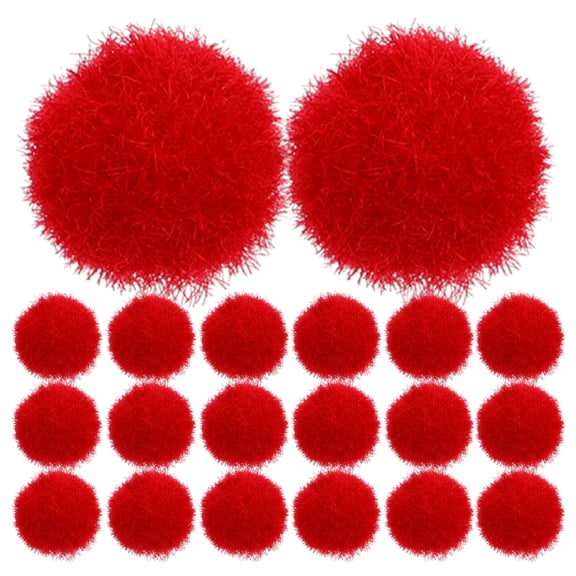 Raindrops 100pcs Red Mini Pom Poms for Crafts, Party Decor, Arts & Crafts Projects, Christmas Holiday Decorations, Kids Activities
