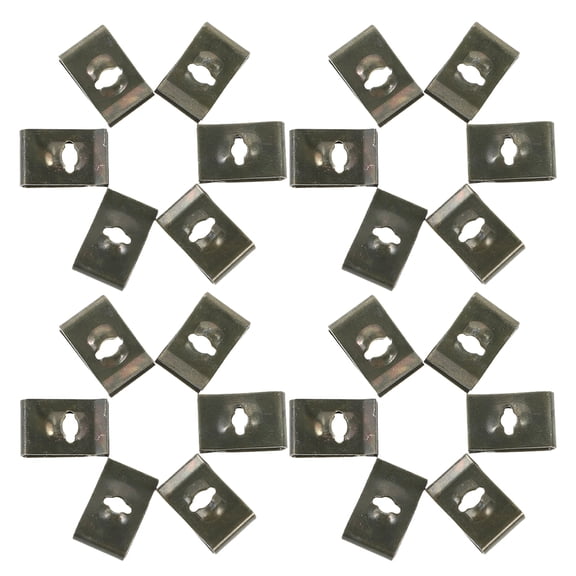 Raindrops 100pcs Replacement Screw Base U Shaped Clips for Car Modifications Metal Car Panel Clips for Bumper and Mudguard Retainer Clips