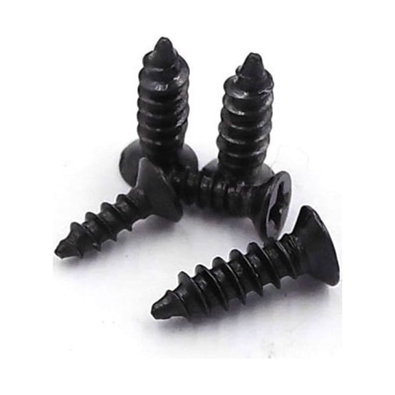 Raindrops Dry Wall Screws Black Flat Head for Wood Wallboard 100Pcs 0.63x0.16In