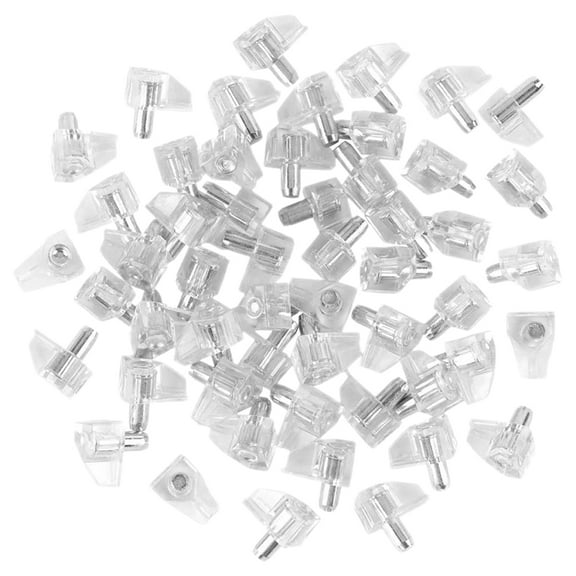 HONMEET Cabinet Shelf Clip Plastic White 100Pcs 0.64X0.63X0.4In