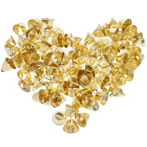 Raindrops Festival Copper 100Pack Golden Jingle Bells for Crafts