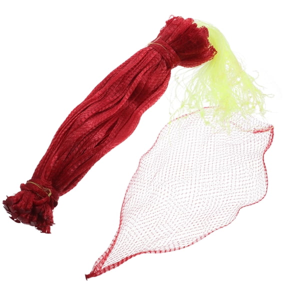 Raindrops 100pcs Reusable Thick Mesh Produce Bags with Drawstring, Breathable Net Pouches for Fruit, Watermelon Storage and Shopping