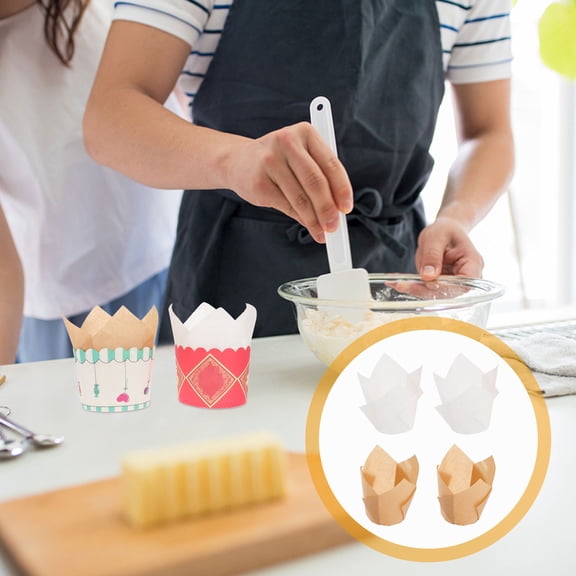 Raindrops 100pcs Assorted Colorful Baking Cups for Muffins, , Ice Cream, Small Cakes and