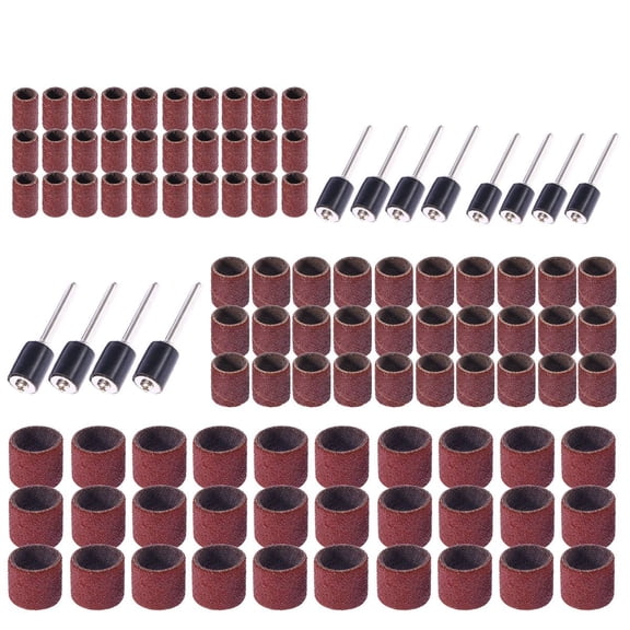 Raindrops 102pcs Set Sanding Drum Bands Rotary Tools Includes Sleeves Rods For Carving Etching Grinding
