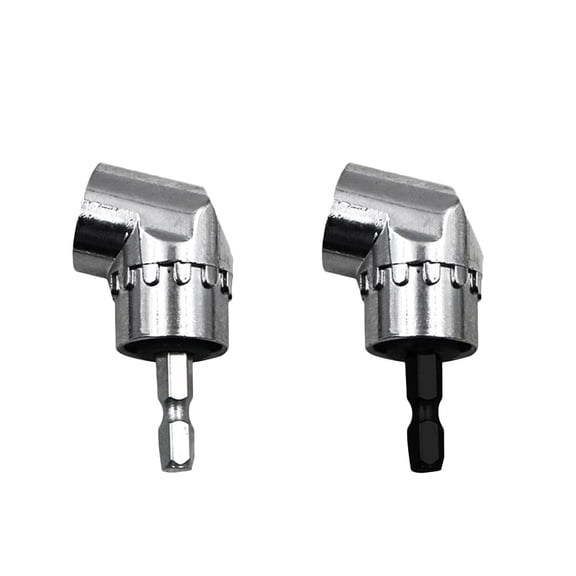 Raindrops Right Angle Driver Attachment Plated Silver with Magnetic Socket for Tight Spaces