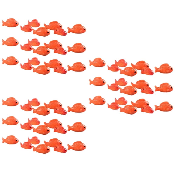 Raindrops 108-Piece Mini Fish Figurines Set, Small Resin Ocean Animal Models, Tiny Fish Statues for Garden Decoration and Collectibles