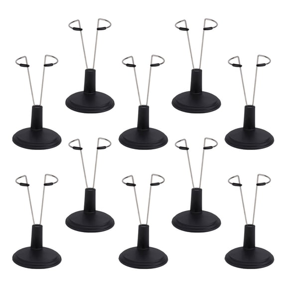 Raindrops 10Pcs Black Adjustable Model Stands for Displaying Action Figures Dolls Puppets