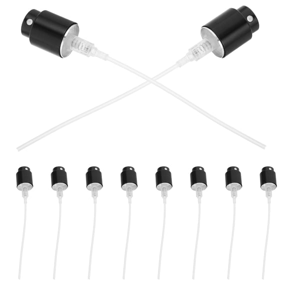 Raindrops 10Pcs Aluminum Perfume Spray Bottle Nozzles Black for Replacement Use