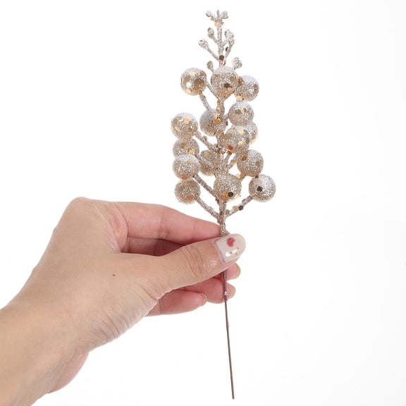 Raindrops 10Pcs Artificial Berry Stems for Winter Holiday Decoration