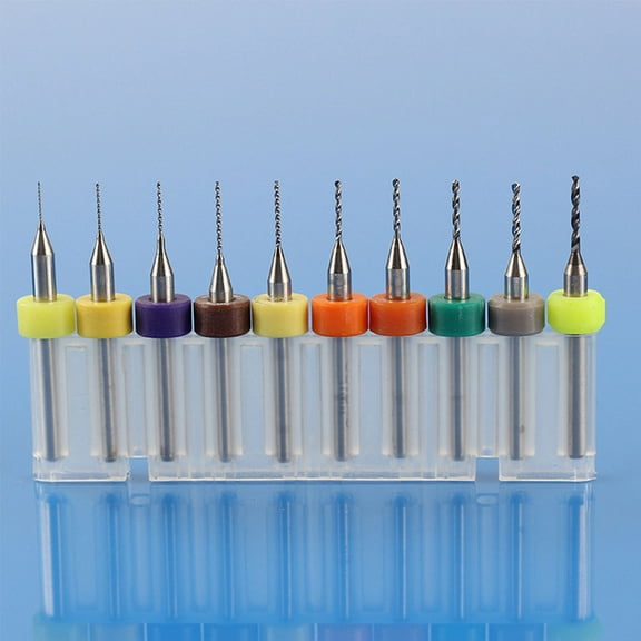 Raindrops 10Pcs Assorted Color Carbide Pcb Drill Bits Cnc Engraving And Diy Projects