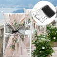 thumbnail image 1 of Raindrops Black Organza Chair Sashes Set of 10 Elegant Wedding Party Decorations, 1 of 8