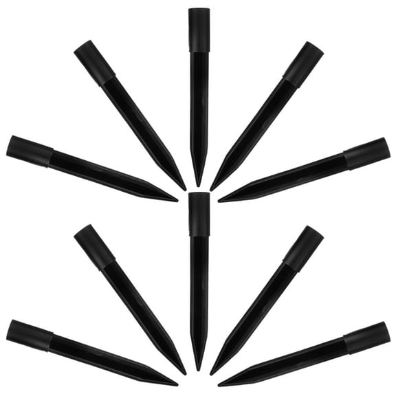 Raindrops 10Pcs Black Plastic Light Stakes for Yard and Lawn Landscape Fixtures