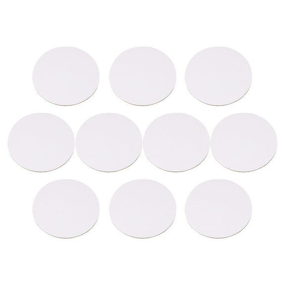 Raindrops 10Pcs Circle Canvas Panel for Student Use 10X10CM White Cotton