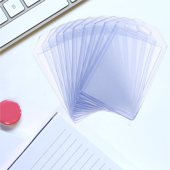 FOMIYES 10Pcs Clear PVC Travel Id Identifier Labels with Waterproof Design for Luggage Accessories