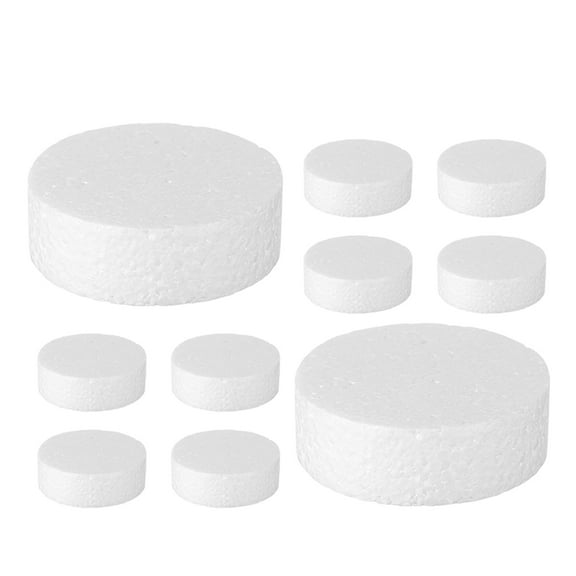 Raindrops 10Pcs Craft Foam Circles 3.1In Round White Polystyrene Foam for Birthday Party and Wedding Decorations