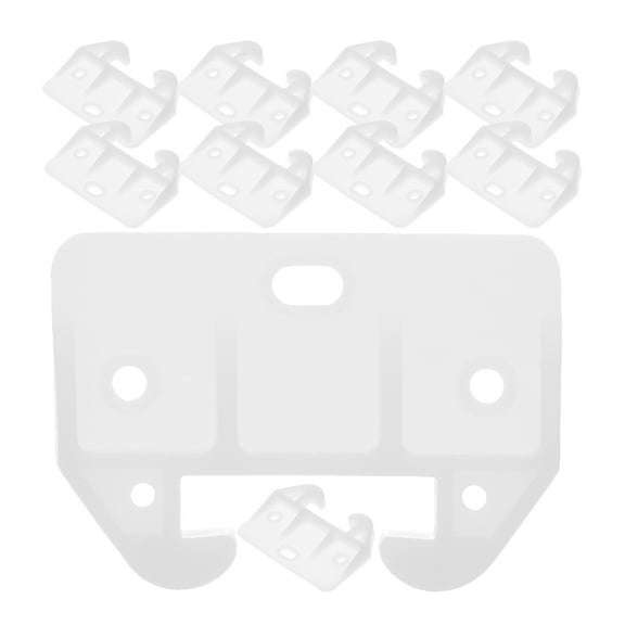 FOMIYES 10Pcs Plastic Drawer Bottom Slides Replacement Parts for Wardrobe Cabinet Furniture White