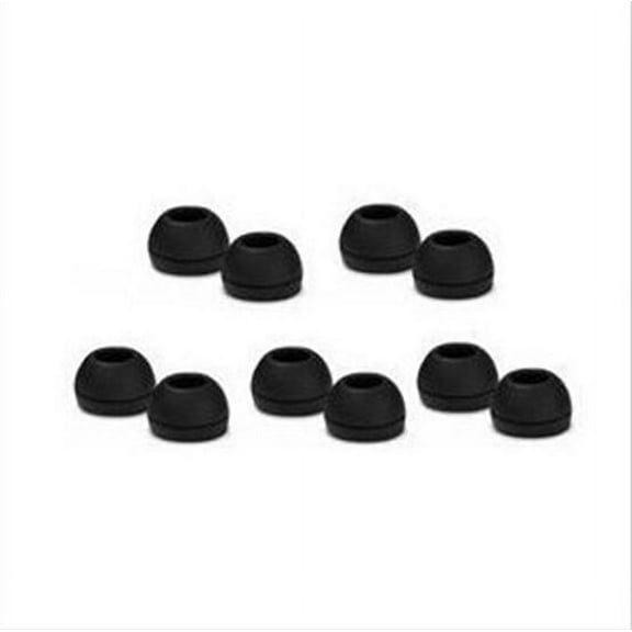 Raindrops 10Pcs Ear Pads for Headphones with Soundproof and Bass Enhancement Black Silicone Foam