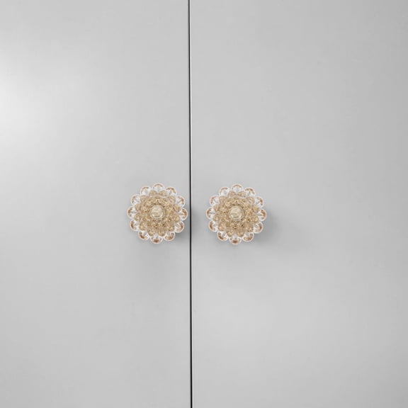 Raindrops Drawer Handles Acrylic Knobs Clear Crystal 10pcs 1.2x1.2x1in