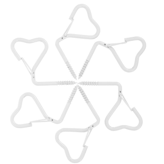 Raindrops 10Pcs Heart-shaped Carbon Steel Ceiling Hooks for Hanging Plants Outdoor Use