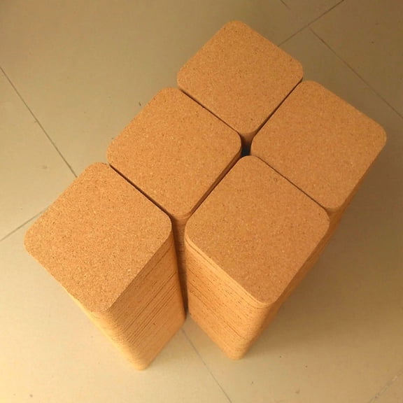 Raindrops 10Pcs Heat Resistant Table Mats Cork Coasters for Drinks
