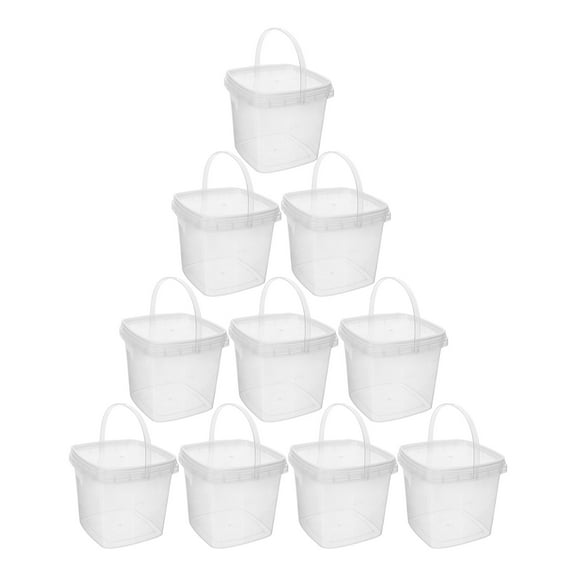 Raindrops 10Pcs Ice Cream Container with Lid for Food Preservation and Non Stick Interior with Tight Fitting Lid