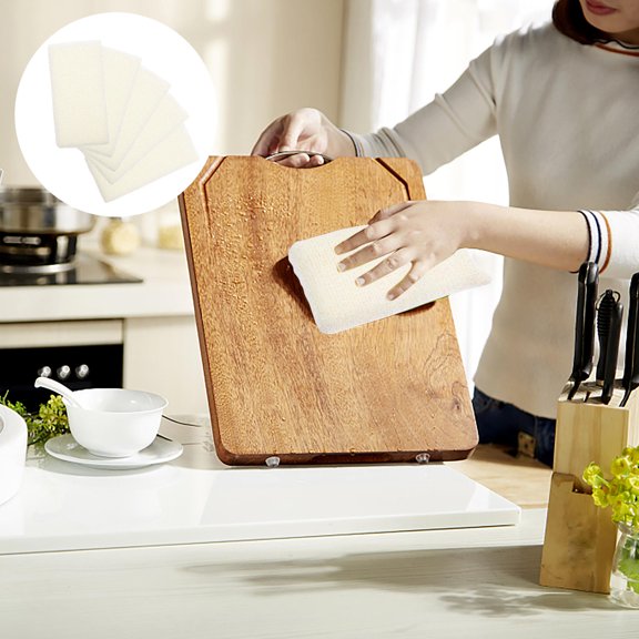 Raindrops 10Pcs Kitchen Cleaning Sponge Scourer for Grease and Grime Removal in Large Size