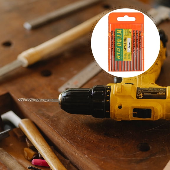 Raindrops 10-Piece Professional Metal Drill Bit Set with Low Cutting Resistance for Precision Drilling