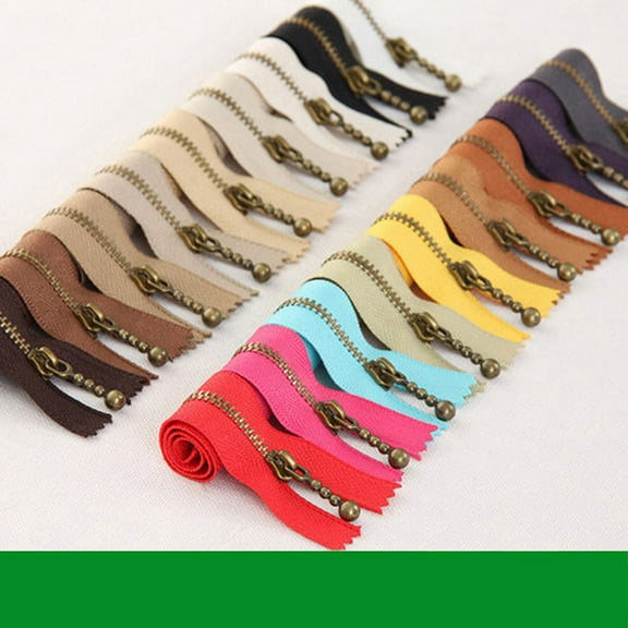 Raindrops 10Pcs Metal Zipper for Backpack and Clothing Replacement DIY Projects Handmade Craft Accessories