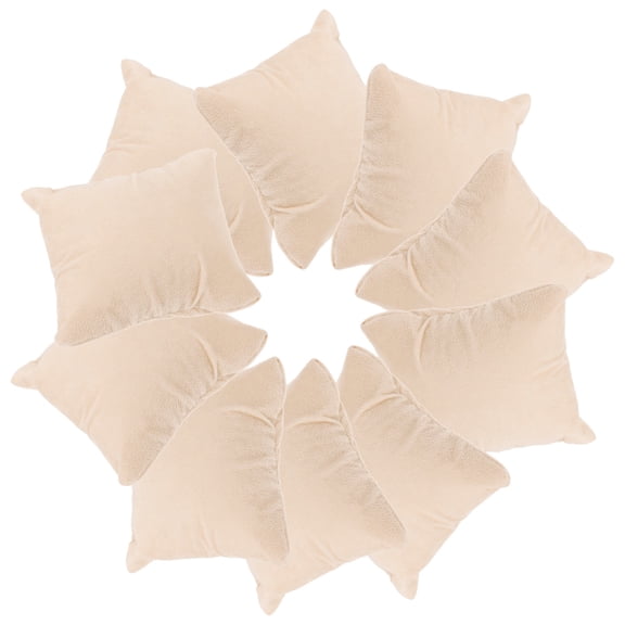 Raindrops 10Pcs Miniature Bracelet Cushions Khaki Velvet Bead Storage Pads for Jewelry Display Small Business Use
