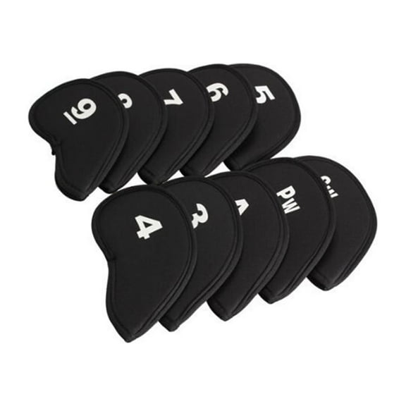 Raindrops 10Pcs Neoprene Iron Head Golf Club Covers for Golfing Enthusiasts and Family