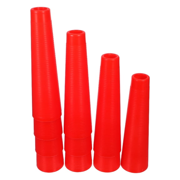 FOMIYES 10Pcs PVC Yarn Bobbins for Knitting with Smooth Surface and Durable Red Plastic Build