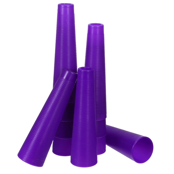 FOMIYES 10Pcs Plastic Yarn Spools for Winding Conical Embroidery Thread Bobbins with Smooth Surface Purple