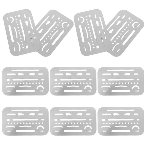 FOMIYES 10Pcs Stainless Steel Sliding Gauge Ruler Measuring Sewing and Quilting Thickness Tool for Drawings