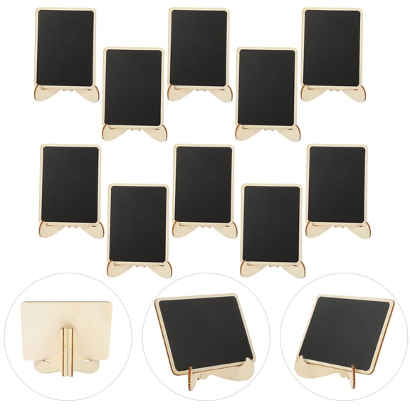 Raindrops 10Pcs Rectangular Black PVC Message Boards for Birthday Wedding Home Decoration