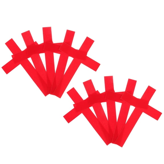 Raindrops 10Pcs Decorative Red Cloth Cross Wall Decal for Church Or Cathedral Wall Decor