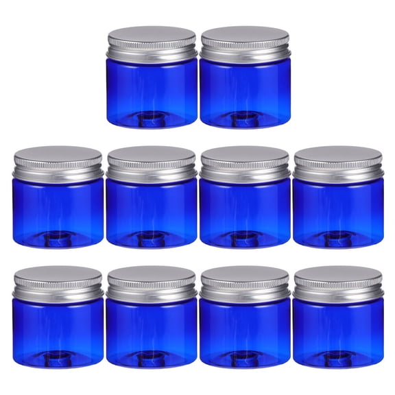 Raindrops 10Pcs Refillable Blue Jars for Travel Makeup Organizer