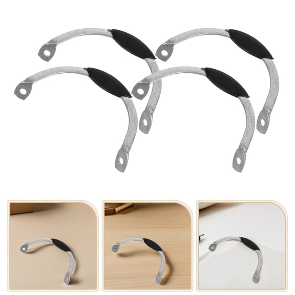 Raindrops Cookware Side Handles Black Stainless Steel Plastic for Replacement 10Pcs