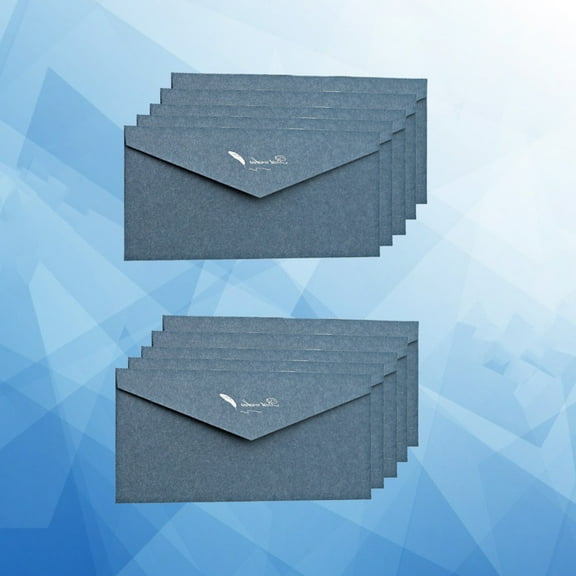 Raindrops 10Pcs Retro Gilding Envelope Classical Wedding Invitation Blank Envelope Party Paper Envelopes (Navy, )