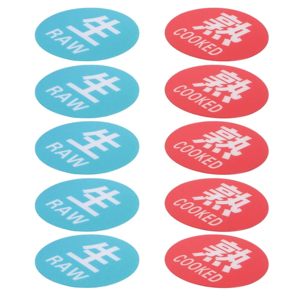 Raindrops Restaurant Sign Labeling Sticker PVC Safety Indication for Restaurant Kitchens 10pcs