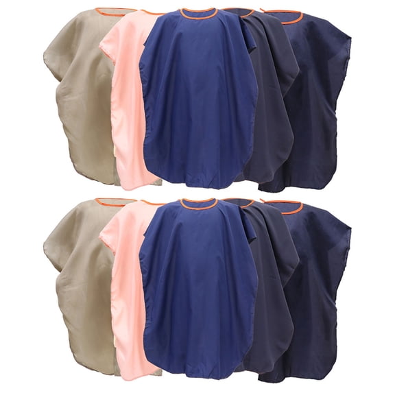 Raindrops 10Pcs Salon Aprons Hair Styling Cloth Waterproof Fabric Assorted Color Easy to Fold