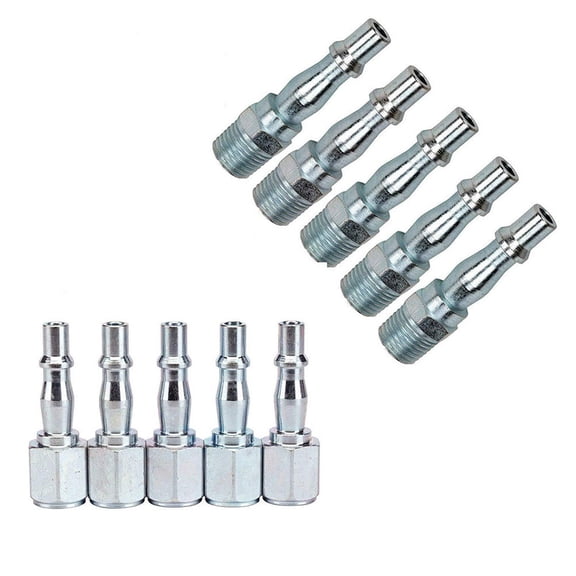 Raindrops 10-Piece Quick Connect Air Fittings Set Iron for Pneumatic Systems and Air Hose Accessories