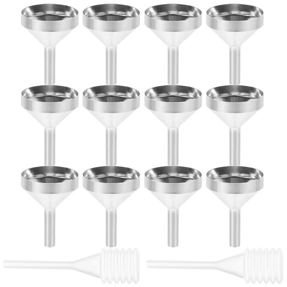Raindrops Mini Funnels Silver Alumina Liquid Transfer Students Home Use 10 Pcs