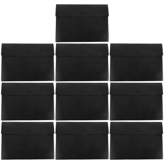 FOMIYES 10Pcs Waterproof Plastic Document Organizers with Snap Button Closure
