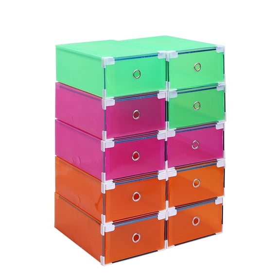 Raindrops Stackable Clear Drawer Box PP 10PCS