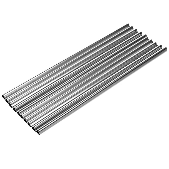 Raindrops 10Pcs Stainless Steel Milk Tea Straws Silver For Parties And Vacation