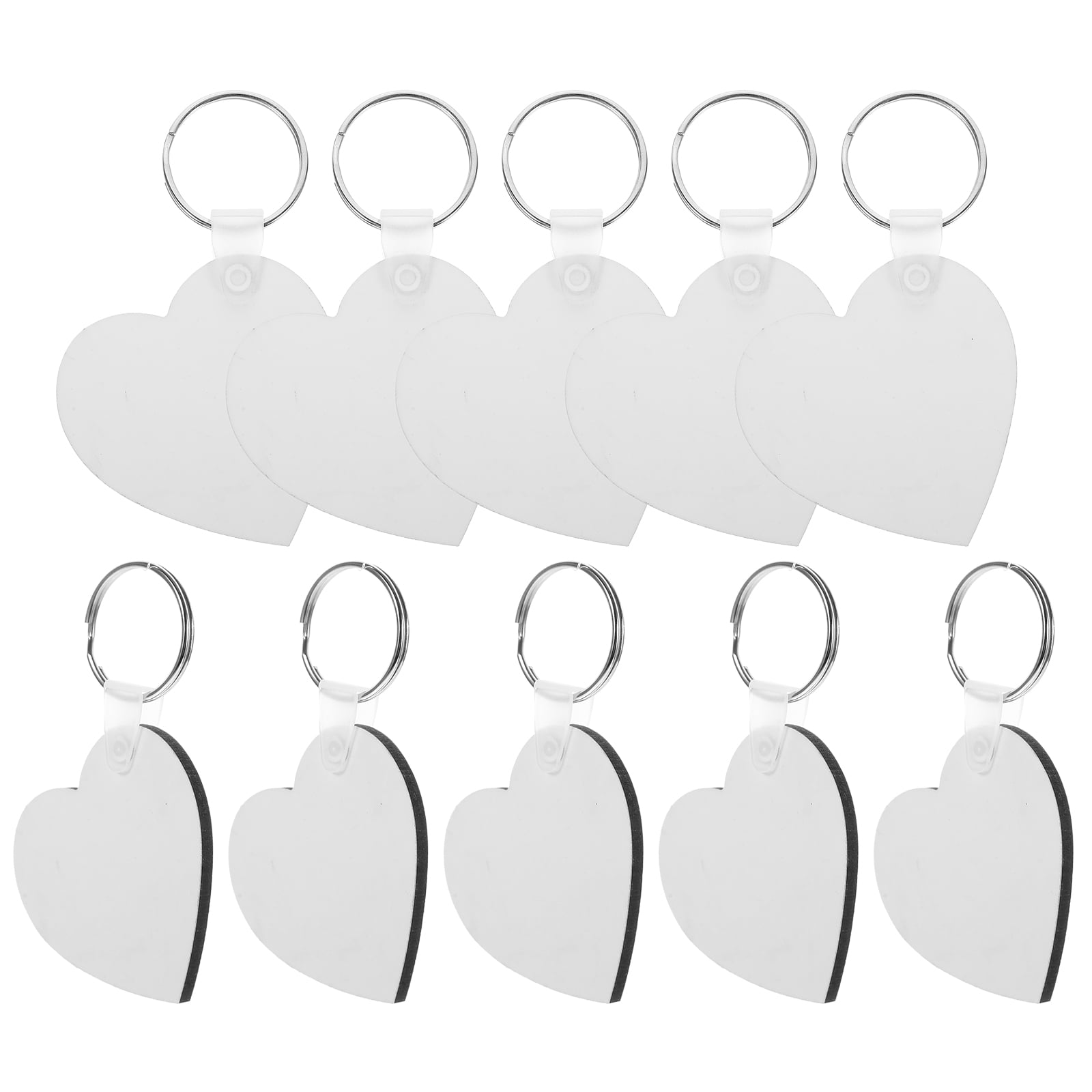 Raindrops 10Pcs Blank Key Ring Blanks White Metal for and Handicraft ...