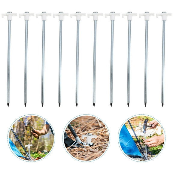 Raindrops 10Pcs Tent Hammer Driving Hook for Removal for Garden Structure Night Fishing